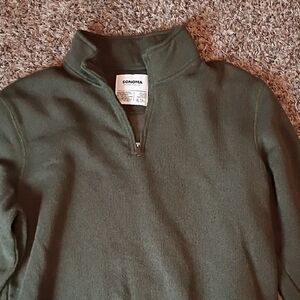 Sonoma Men's Olive Zip-Up Sweater